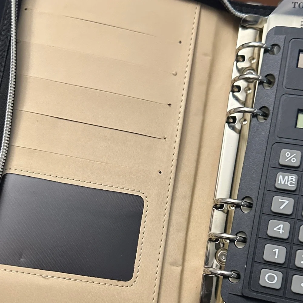 Teal and Beige Planner with Calculator - Picture 3 of 7